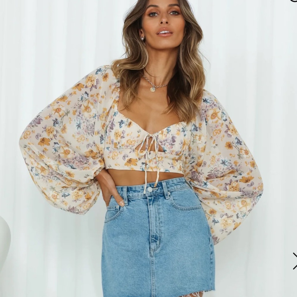 No thorns crop top beige